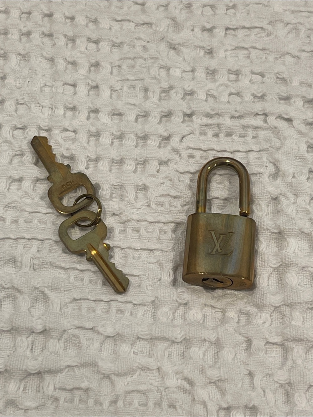 Louis Vuitton Gold-tone Padlock with Key Set